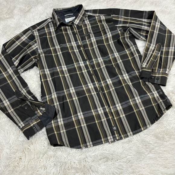 Columbia Men’s Flannel Shirt Plaid Long Sleeve Button Down Omni-Wick Vented Med - Picture 11 of 11